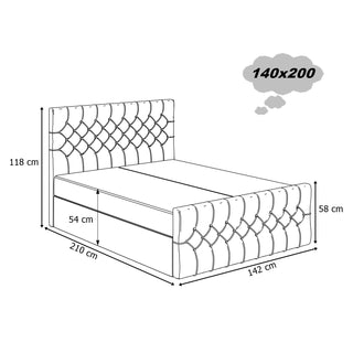 ŁÓŻKO KONTYNENTALNE KEMER