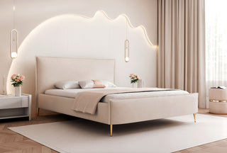 ŁÓŻKO TAPICEROWANE CALIN WYSOKIE NOGI