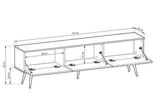 Szafka RTV MIA II MDF Z NOGAMI