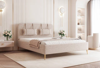 ŁÓŻKO TAPICEROWANE Paros X WYSOKIE NOGI