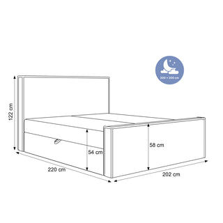 ŁÓŻKO KONTYNENTALNE HIUMA I Z ZANÓŻKIEM