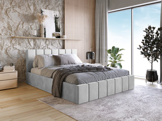 ŁÓŻKO TAPICEROWANE SLIM - PAROS I 140X200 MAGIC VELVET 2240