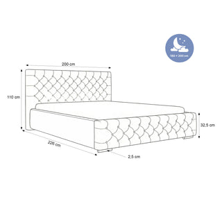 ŁÓŻKO TAPICEROWANE VERO