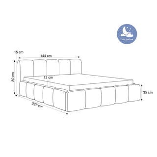 ŁÓŻKO TAPICEROWANE CALME BAS