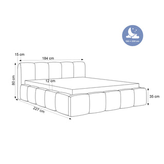 ŁÓŻKO TAPICEROWANE CALME BAS