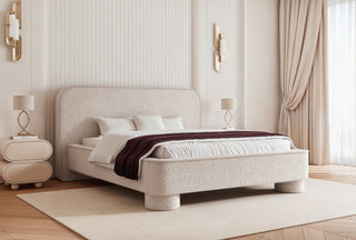 ŁÓŻKO TAPICEROWANE NUVOLA 160X200 W TKANINIE ABRIAMO 03