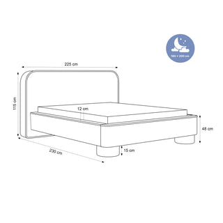 ŁÓŻKO TAPICEROWANE NUVOLA