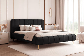 ŁÓŻKO TAPICEROWANE PAROS XI 160X200 W TKANINIE KRONOS 22 WYSOKIE NOGI