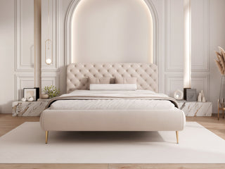 ŁÓŻKO TAPICEROWANE CÉLESTE WYSOKIE NOGI