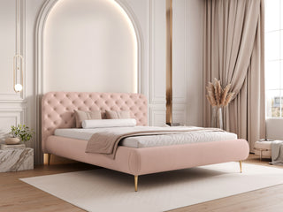 ŁÓŻKO TAPICEROWANE CÉLESTE WYSOKIE NOGI