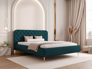 ŁÓŻKO TAPICEROWANE CÉLESTE WYSOKIE NOGI