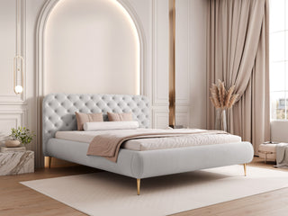 ŁÓŻKO TAPICEROWANE CÉLESTE WYSOKIE NOGI