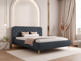 ŁÓŻKO TAPICEROWANE CÉLESTE WYSOKIE NOGI