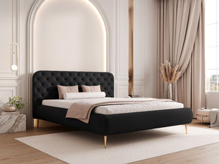 ŁÓŻKO TAPICEROWANE CÉLESTE WYSOKIE NOGI