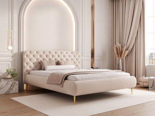 ŁÓŻKO TAPICEROWANE CÉLESTE WYSOKIE NOGI