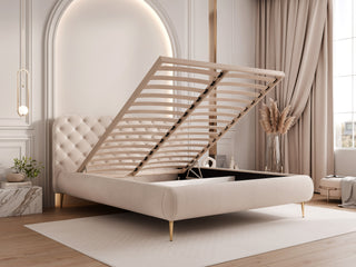 ŁÓŻKO TAPICEROWANE CÉLESTE WYSOKIE NOGI