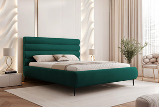 ŁÓŻKO TAPICEROWANE BOLSTRA WYSOKIE NOGI