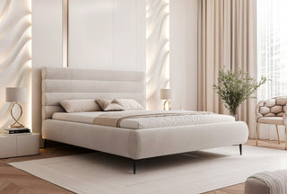 ŁÓŻKO TAPICEROWANE BOLSTRA WYSOKIE NOGI