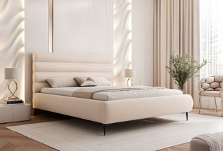 ŁÓŻKO TAPICEROWANE BOLSTRA WYSOKIE NOGI