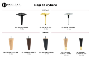 ŁÓŻKO TAPICEROWANE Paros IX WYSOKIE NOGI