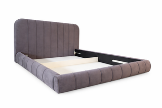 ŁÓŻKO TAPICEROWANE PAROS XI 160X200 W TKANINIE KRONOS 22 ŚLIZGI