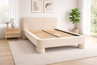 ŁÓŻKO TAPICEROWANE NUVOLA 160X200 W TKANINIE ABRIAMO 03