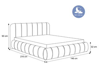 ŁÓŻKO TAPICEROWANE Paros XI