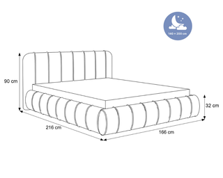 ŁÓŻKO TAPICEROWANE Paros XI