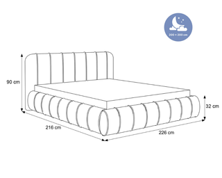 ŁÓŻKO TAPICEROWANE Paros XI